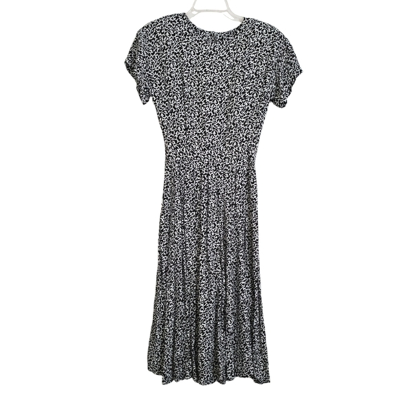Vintage Warren Black and White Print Dress - Picture 1 of 16